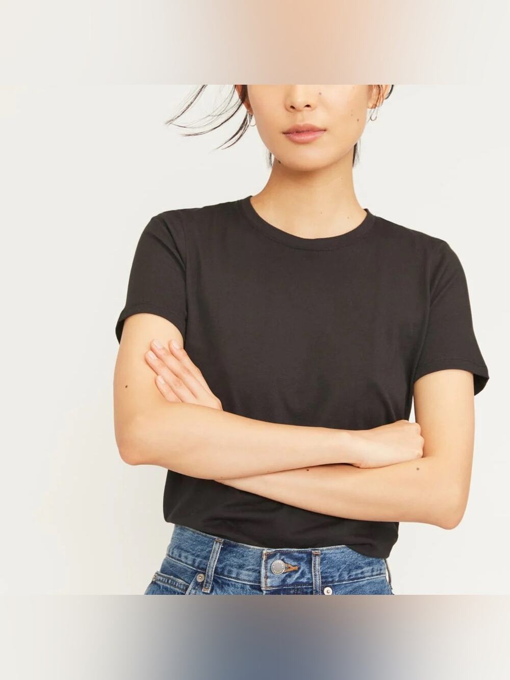 Everlane Hemp Organic Cotton Washed Black Short Sleeve T-shirt Size XS